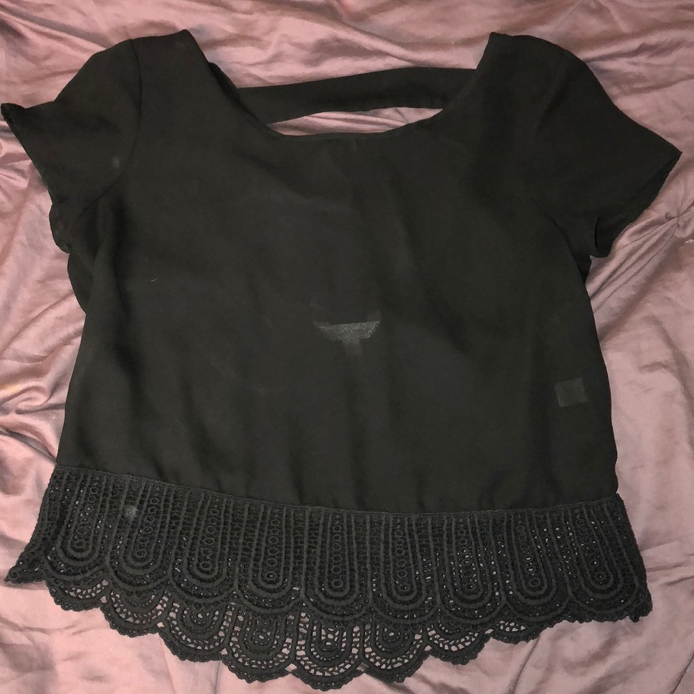 Chiffon black top